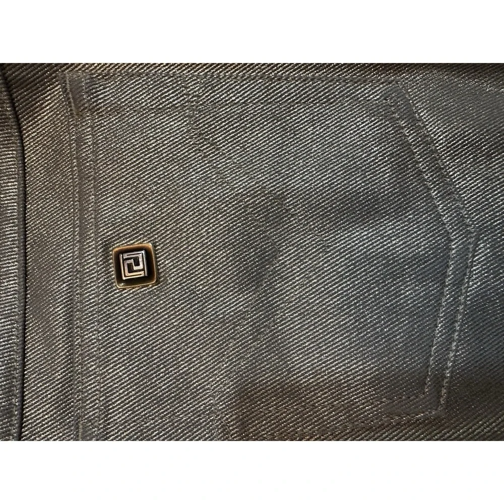 VERSACE Gianni Italy  Gold‎ Metallic Shinny Solid Women Jeans Pants Sz 30 AMGD29